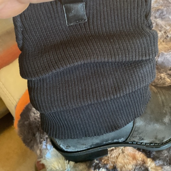 Darling Slouchy Mini 🤠 Cowboy Boots - Black NIB - Side Zipper/Ultra Comfortable - Picture 11 of 12